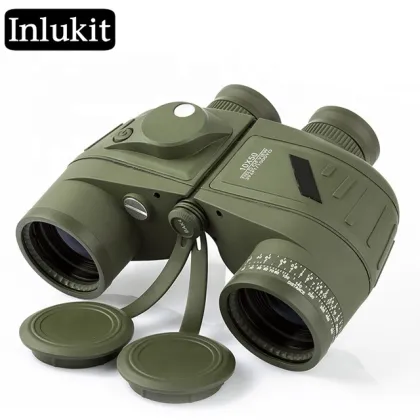 10x50 Navy Telescope: High Definition Binoculars with Rangefinder and Compass - Fogproof Optics