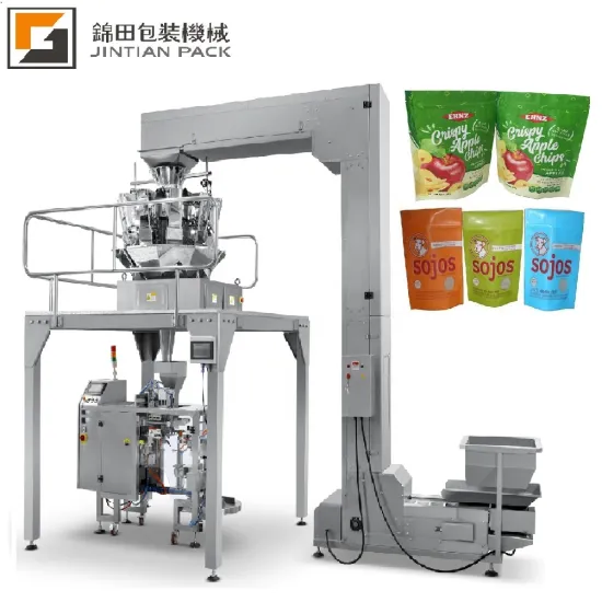 Automatic Pouch Stand Up Zipper Bag Packing Machine for Nuts, Beans, Chips, and Food