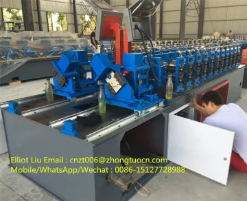 Drywall stud track rolling machine