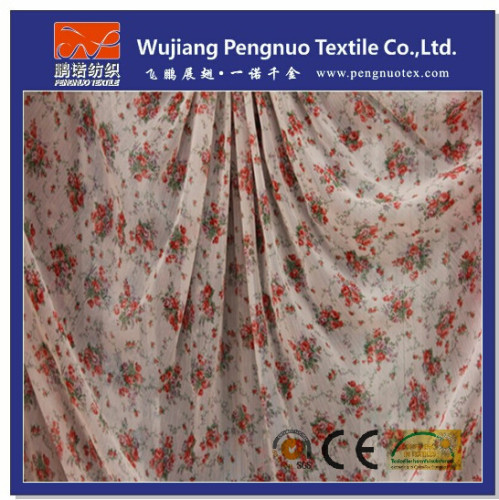 Polyester Woven Printed Chiffon for Woman's Garment