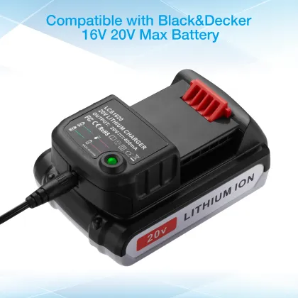 LCS1620 20V Lithium Replacement Rechargeable Charger for Black & Decker Batteries