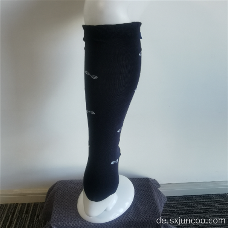 Lässige kniehohe schwarze Quick Dry Print-Socken für Mädchen