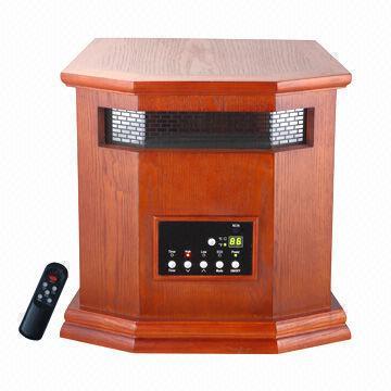 Wooden cabinet heater, smooth wheel, LED display, timer