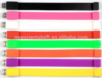 Colorful USB Flash Drives , USB Silicone wristbands