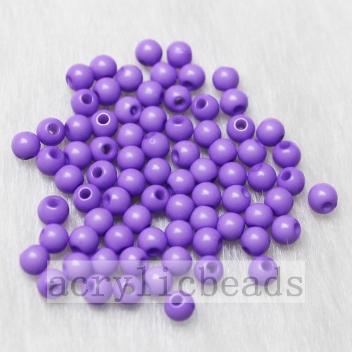 4MM couleur unie perles en vrac perles de rocaille de poney en gros