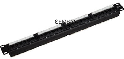 Cat6 24 Ports Patch Panel Black 