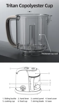 4-in-1 Multifunction Portable Baby Food Steamer Blender - Babycook