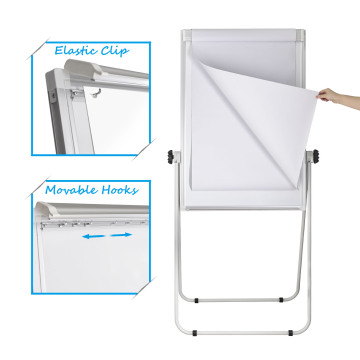 Quadro branco com gancho flipchart para apresentação de mesa