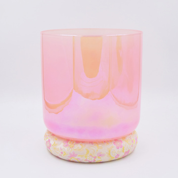 Clear Cosmic Colorful Crystal Singing Bowl