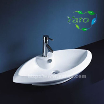 Fancy bathroom sinks/wash hand basin sizes/sanitary porcelain YC-043 YATO
