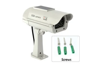 Cctv Camera Accessories , Realistic Solar Powered Dummy Camera For Security