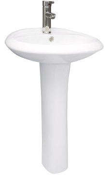 Bathroom Floor Standing Ceramic Pedestal Wash Basin
