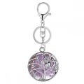 Owl Tree Crystal Gemstone pendant keychain