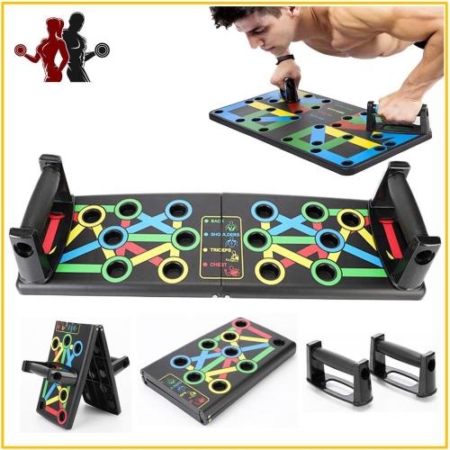 Foldable 9 in 1 Push Up Board for Indoor Home Body Building Fitness Exercise Tools Men Women Push-up Stands For GYM Home