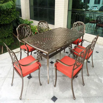 Cast Aluminum Garden Set - Professional Outdoor Furniture Factory Patio Dining Table