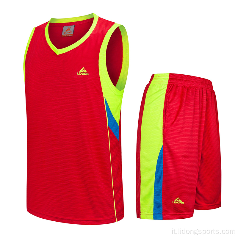 Set uniforme da basket di Sublimation New Design Style Lidong