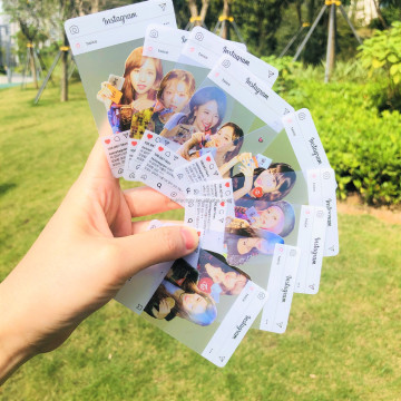Custom Full Color Printing Clear PVC Plastic Kpop Cards