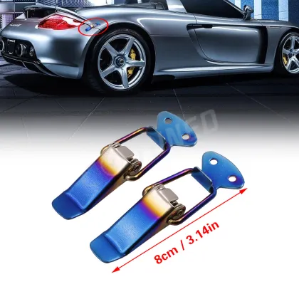 JDM Titanium Blue Bonnet Clip Burnt Blue Lock Clip Kits