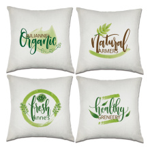 Conjunto de plantas Throw Pillow Covers Folhas Verdes Capa de almofada decorativa fronha para sofá quarto carro sofá 18 x 18 polegadas