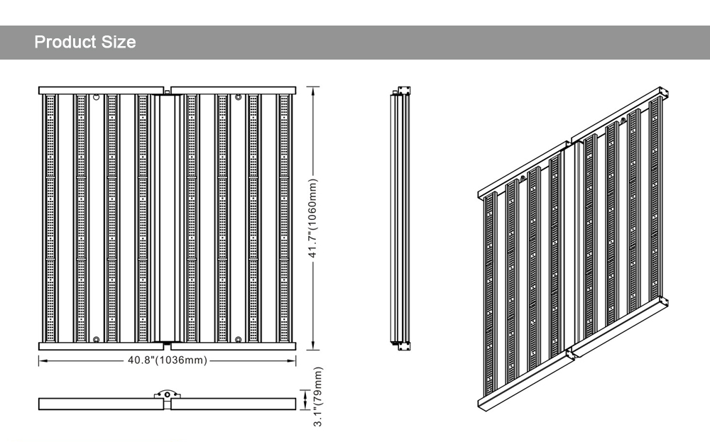 Foldable Full Spectrum Grow Lights