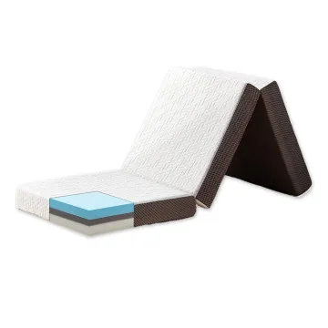 Comfortable 3 Inch Tri-Fold Tatami Floor Mat: Japanese Style Foam Mattress Roll-Up with Memory Foam and Cotton