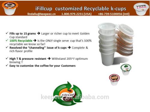 Recyclable pp Coffee empty keurig customized capsule factory wholesale