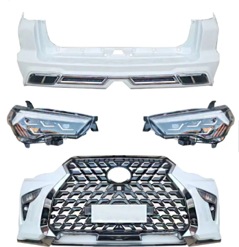 Kit Bumper Mobil Gaya Lexus Plug-and-Play untuk 4Runner 4x4-Depan &amp; Belakang Dengan Kisi dan Lampu Lampu