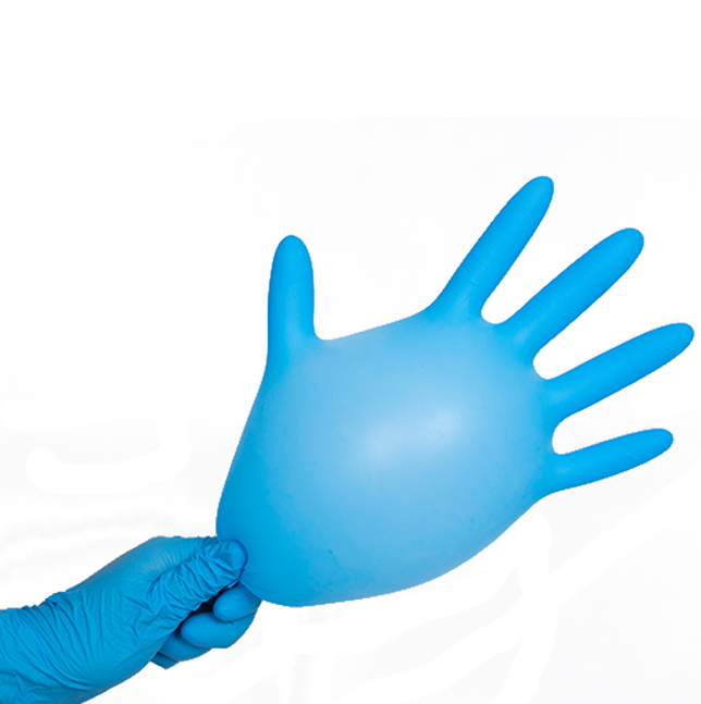 nitrile disposable blue gloves 9/12inch 3mil 4mil