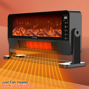 Timing PTC Ceramic 3D Flame Flame Electric Fireplace เครื่องทำความร้อนสำหรับสำนักงาน