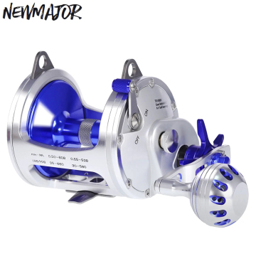 NEWMAJOR 30Kg 7BB 4.1:1 Metal Boat Fishing Reel with Brake - Anti-Corrosion Trolling Equipment