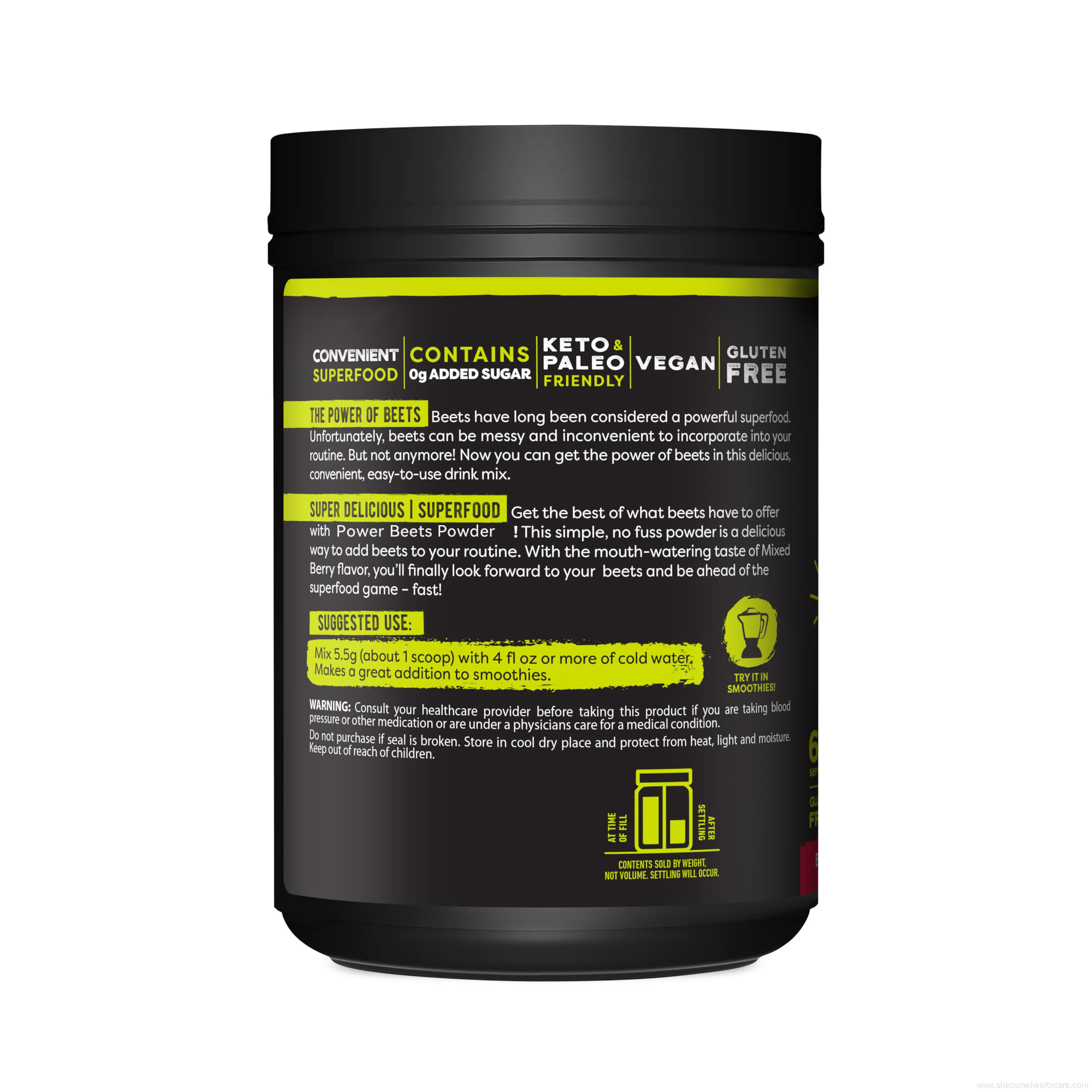 Beets Powder Delicious Mixed Berry Concentrated Supplement