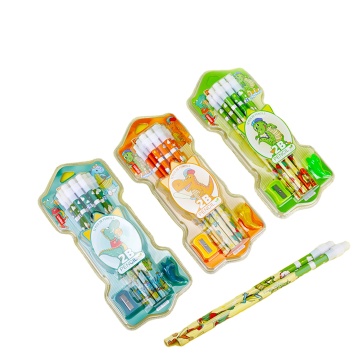 Wholesale Cartoon Dinosaur Pencils with Eraser and Sharpener