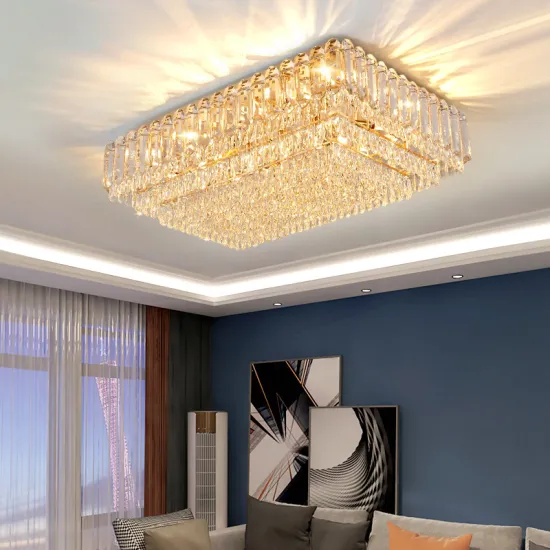 K9 Crystal Square Ceiling Lamp for Living Room and Bedroom
