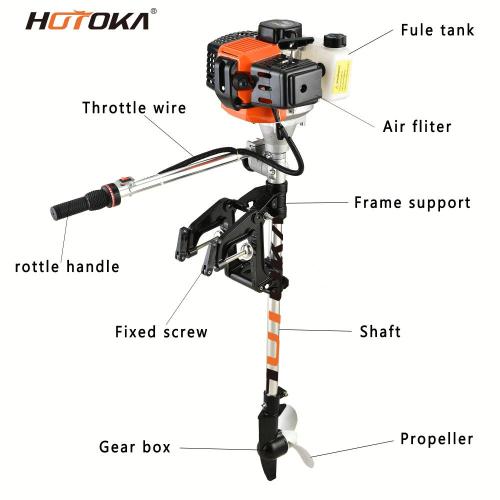 2 strok 2.5hp benzinli motor dıştan takma motor