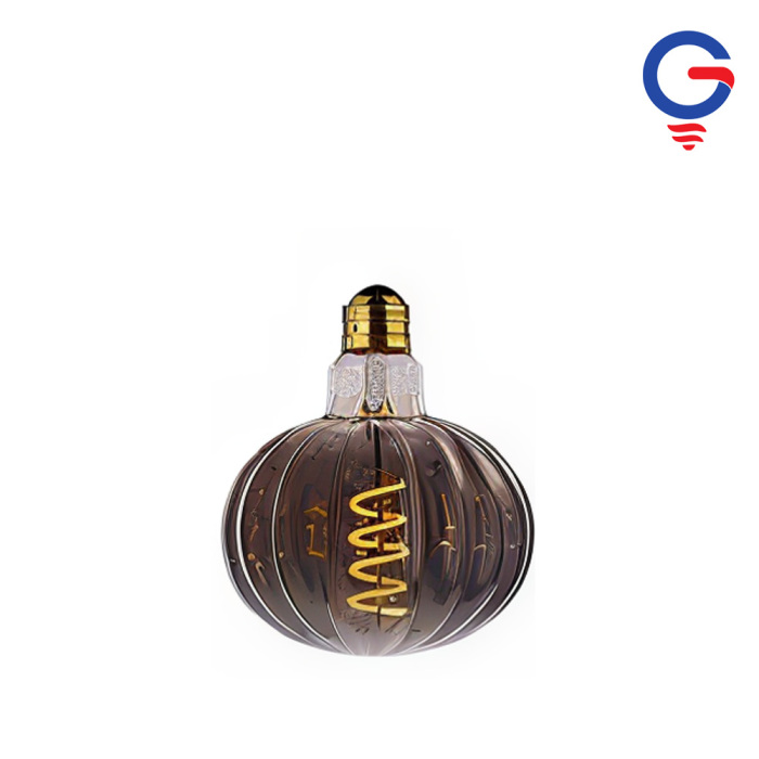 Cocoa Amber Pumpkin Ribbed Glass LED Bulb