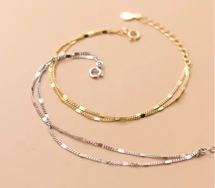 Korean Fashion 925 Silver Jewelry Lucky Charm Bracelet