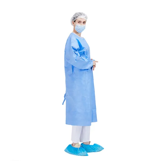 Disposable SMS Surgeon Hospital Gown Blue Surgical Gown Suit