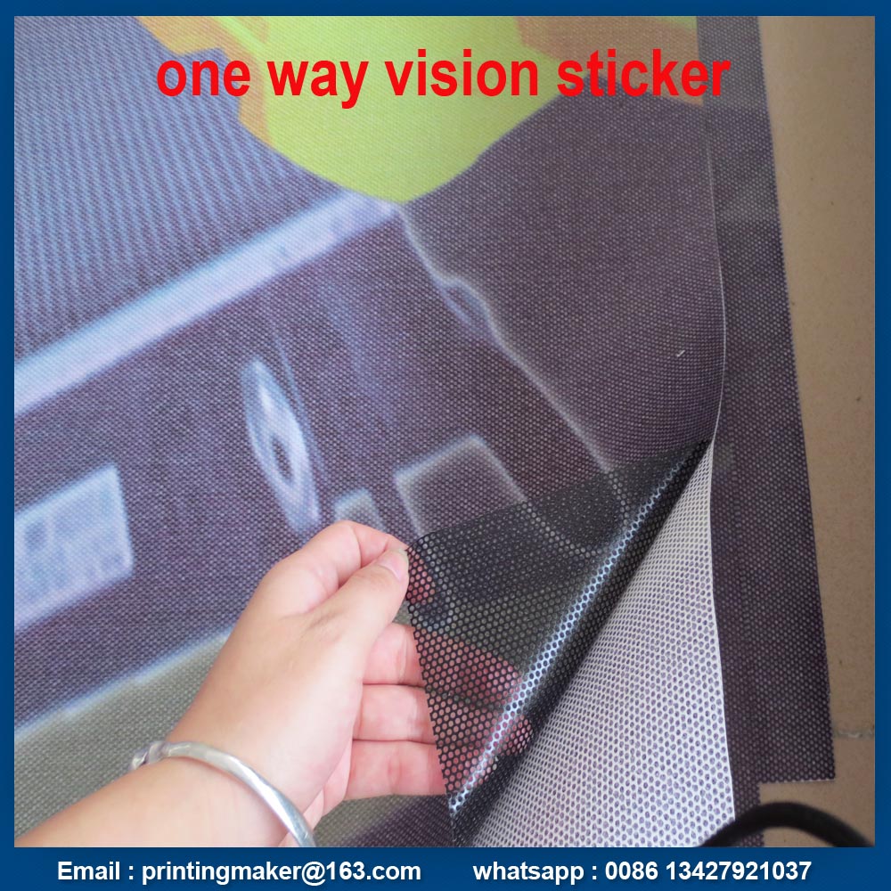 Perforated Vinyl One Way Vision Glass Sticker
