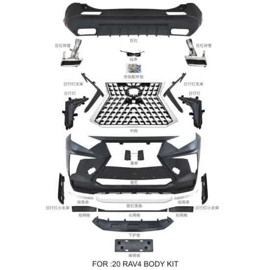 Wholesale Bumper Body Kit for Toyota RAV4 2020 - Front & Rear Bumper Spoiler LX Face Look Auto Parts