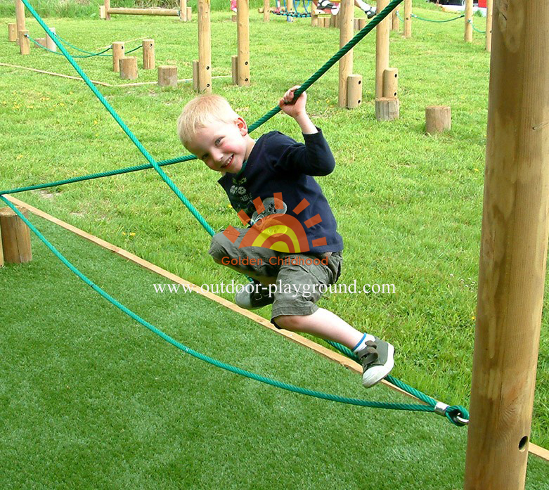 Crossed Rope Balance Playground For Kids