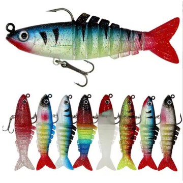 16G 9CM 8Colors Jointed Soft Fishing Lures PVC Slow Sinking Bait
