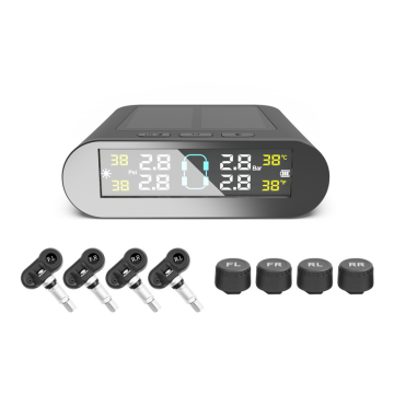 TPMS Solar Powered Tire Pressure Monitor LCD Display System ระบบรักษาความปลอดภัยรถยนต์