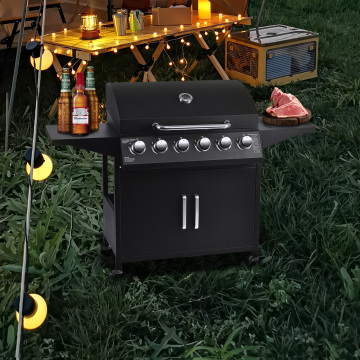 6 Burner Heat Input (BTU):10000 Smokeless Barbecue Outdoor BBQ Gas Grill