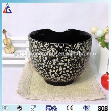 Custom printed ceramic bowl with chopsticks wholesale