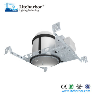 Aluminum With cETLus 6 Inch Compact Fluorescent New Construction IC Airtight Housing