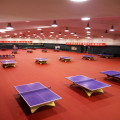 Quadra de tênis de mesa coberta com piso de PVC para esportes