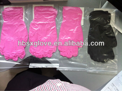 nitrile glove pink