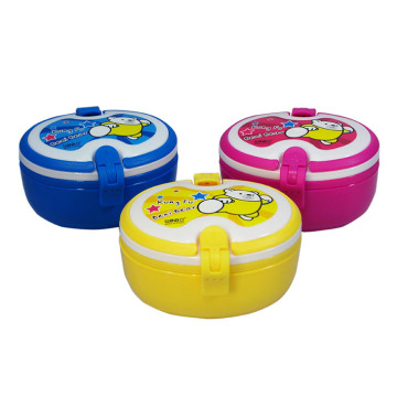 Wholesales round lunch box with dividers