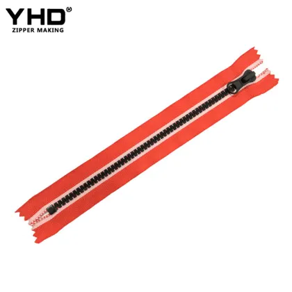 Customized cheap bulk plastic resin type decorative supreme hoodie zipper stock