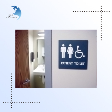 Wholesale customer clear acrylic toilet signboard